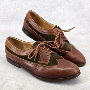 Vintage Timberland‎ Made In Italy Wingtip Leather Oxford Dress Shoes Mens 7 M